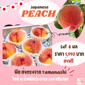 Peach Yamanashi size 16 ชุด 8 ผล